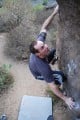 Jonny climbing a rock horn<br>© 7om