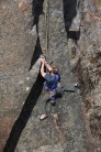 Martin B, showing us how it's done - Khyber Wall - E2-5c - Cheesewring Quarry
