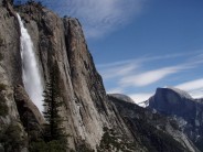 Yosemite Falls, Lost Arrow Spire and Half Dome