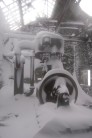 Dinorwic Slate machinery in snow