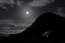The Devil's Point and Corrour at midnight.