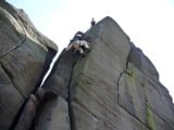 Laybacking on Tower Crack