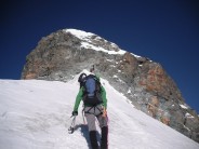 Hohlaubgrat, summit rock step