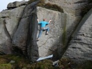 Duergar 7a+ @ Ravensheugh, Northumberland. Awesome problem, a wee bit highball and the top out is the crux!
