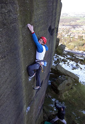 This last great problem had been tried by many climbers before Ryan Pasquill nipped in for the FA.  © Dave Simmonite