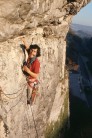 Alan Moss climbing Pendulum in 1975