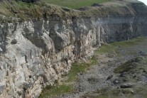 Dancing Ledge Quarry, Swanage, from the approach path, early morning