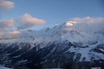 Mont Blanc trying to peek through the clouds