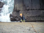 Andy on Porth Clais Crack