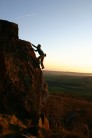 Cragging after work as the sun sets