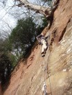 Sands of time at Coudy Rock 6a+.  Great climb.