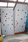 My home bouldering wall (woody)
Angles are approx 20 deg and 35 deg