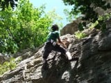 Rob on 'Gollum' at Goblin Coombe.