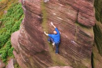 Pete Bridgwood on Jellyfish E4 5c. v4 (maybe) if you have a death wish