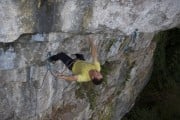 Tom Harrison attempting "Almost Me' F7c, Ban-y-gor.