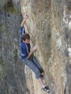 Tom Ball on the final crux moves on 'No Woman, No Cry' 7c.