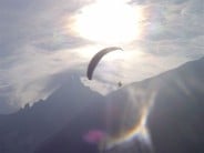 Kitty takes to the sky above Chamonix