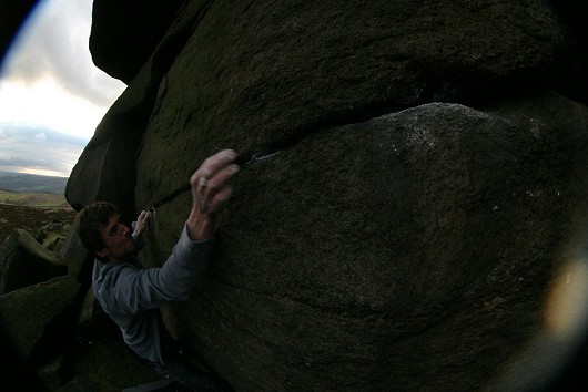 Almost A Hold, Stanage  © Lex Wilkinson