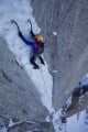 On the stunning ice pitches of Late to Say I'm Sorry, Aiguille Verte