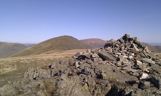 The summit cairn of Yoke, looking north to Ill Bell.  © dangerdave