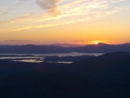 Setting sun and the Cuillin from Ben Cruachan.