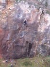 Mike Coles on the first (?) ascent of Smashingly obvious!