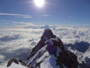 Looking over the Grenzgipfel from Dufourspitze summit