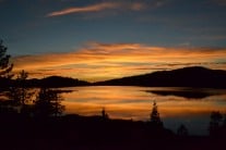 The most amazing sunset I've ever seen - Sierra Nevada Mountains (Loon Lake)
