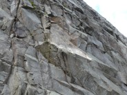 Recent rockfall scar - Cougar slab