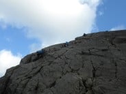 Belaying Andy and Rich up Little Tryfan
