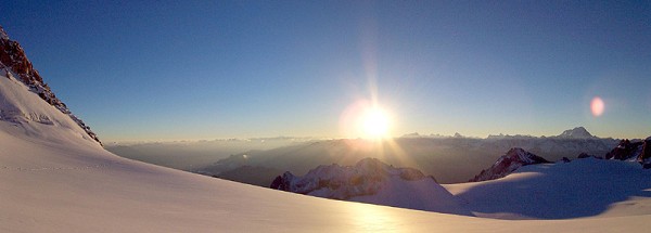 Alpine Sunrise over Switzerland from the Col du Tour  © industrialiceman
