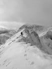 Snowdon Horseshoe, January 2013, Crib Goch towards Snowdon