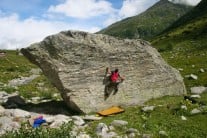 Bouldering in th Gotthard Pass