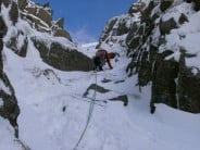 The dash for the top on Central Gully, "How much rope left?" "How far to the top...?"
