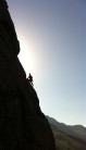 Unknown climber on West Rib, Dinas Mot.