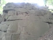 Burnt wood crag