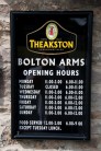 Opening hours for the pub (easiest place to park, drink and eat).