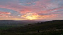 Sunset over Pendle from Deer Gallows