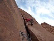 The Beauty - Wadi Rum off width horror on pitch 5!