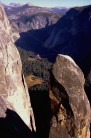LankyPaddy on the Tyrolean Traverse (Lost Arrow Spire, Yosemite Valley)