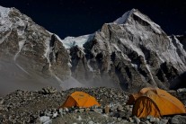 A chilly night at Everest Base Camp.