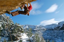 Danny O'Neill climbing in Margalef couple of winters back.