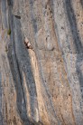 High up on the Ceuse classic Mirage, 7c+.