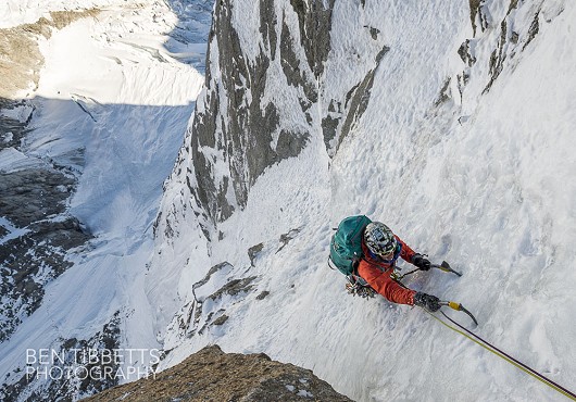 Valentine Fabre on the Grand Pilier d'Angle, Italy  © Ben Tibbetts