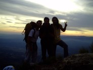 Friends at the top of La Visera