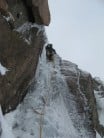 Crux Ice pitch of Sticil Face - a route definitely worth it's stars (it's also not all about this ice pitch!)