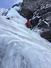 My first outdoor ice climb.