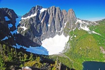 East Face of Mt Colonel Foster above Landslide Lake, Strathcona Park, Vancouver Island, British Columbia