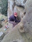 Andrew Barr on Oak Tree Wall - Scots Crag
