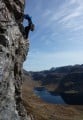 Pitch 6, Fionn Buttress, a perfect Spring day
